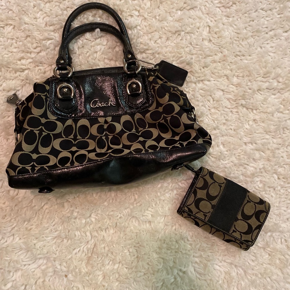Vintage Coach purse & matching wallet